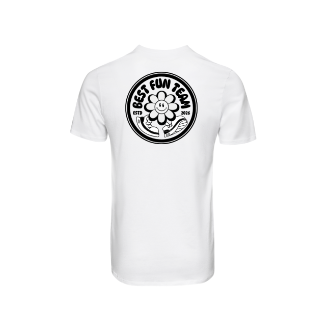 T-shirt unisexe run club flower blanc